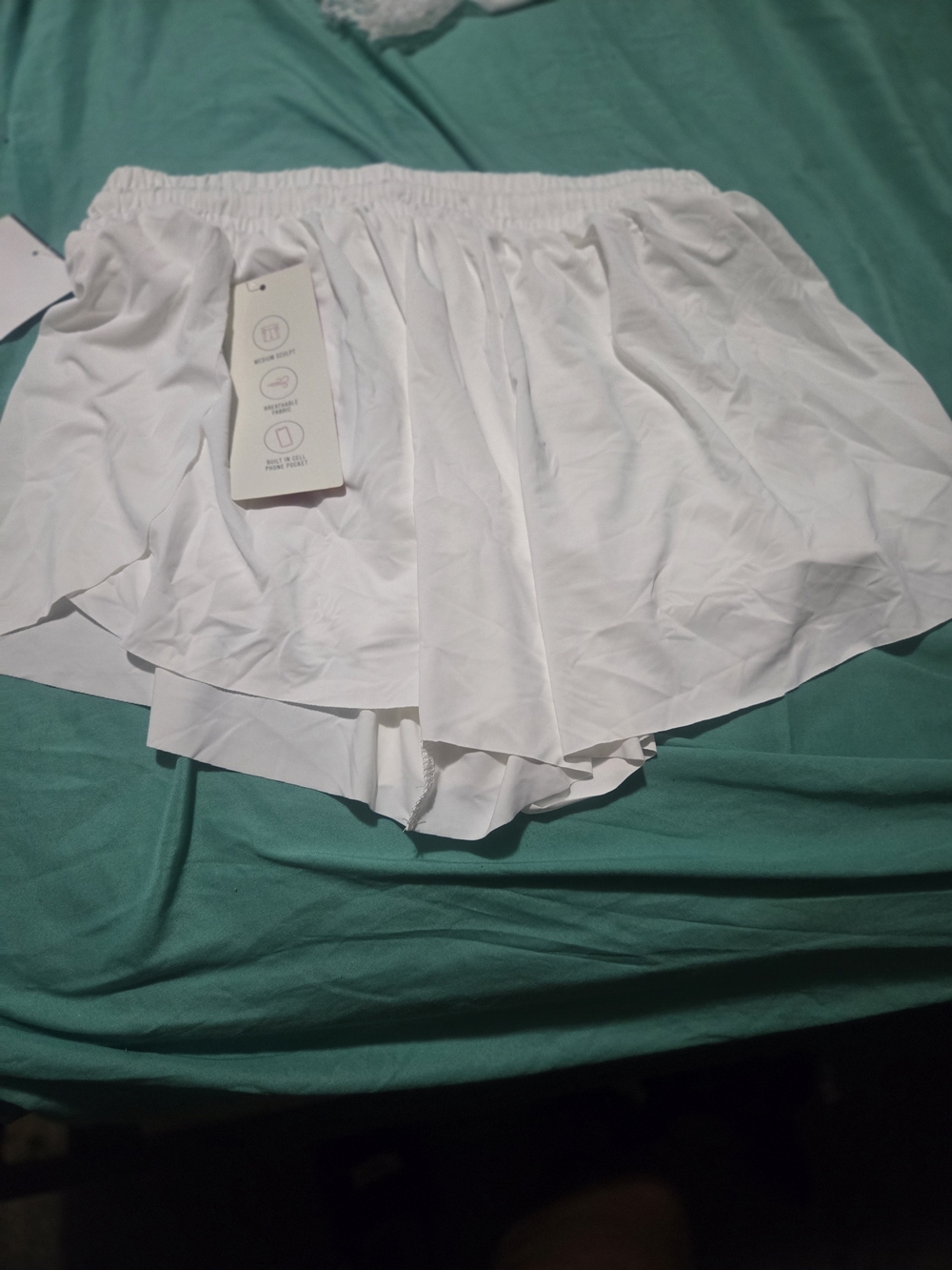 White Women's Layered Active Shorts